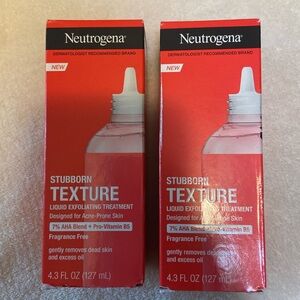 Neutrogena New Set of 2 Stubborn Texture Exfoliating Treatment Acne Prone Skin